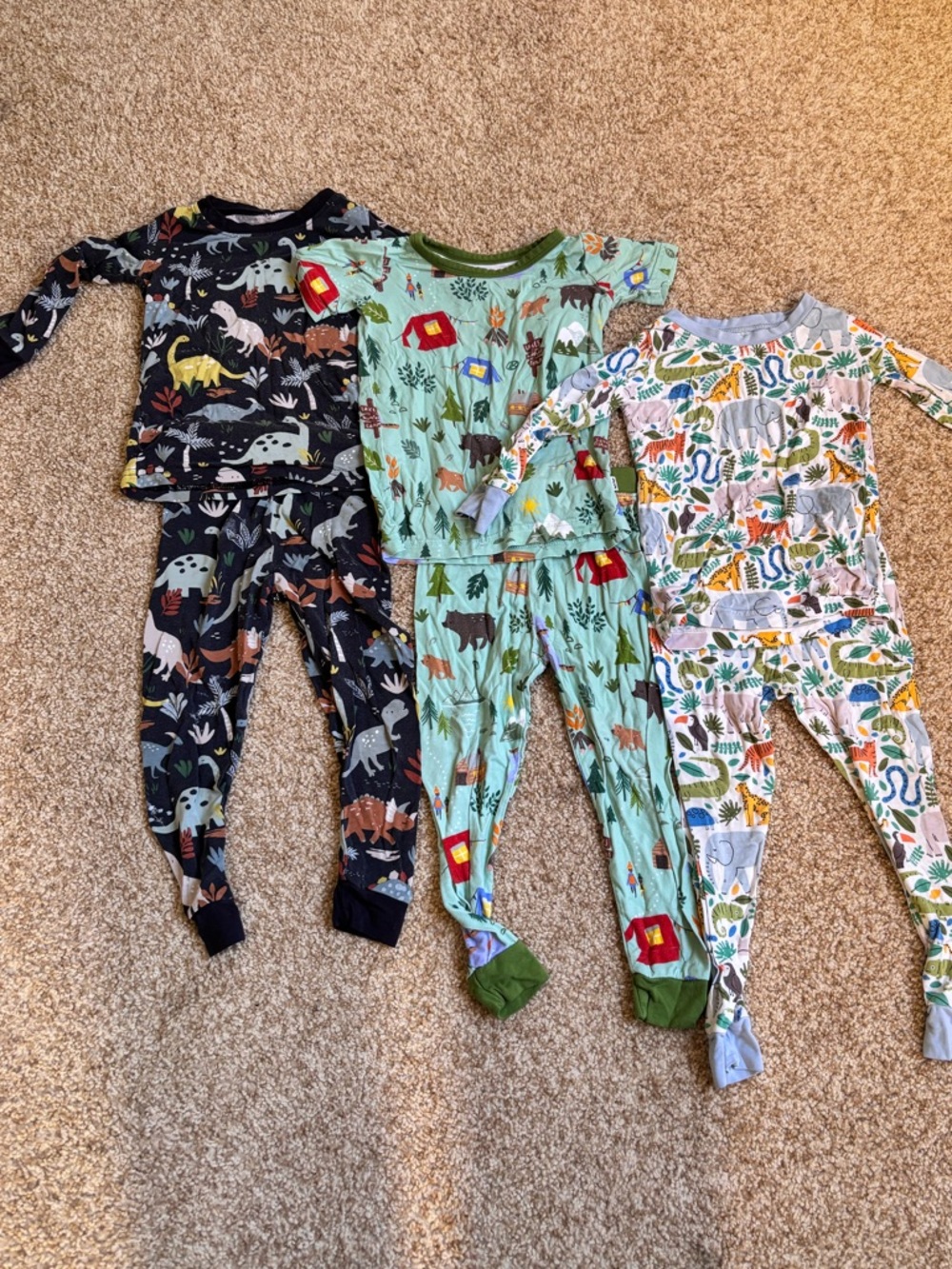 Little Sleepies 12-18mo pajamas (lot of 3)